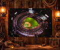 Oakland Coliseum - Night Baseball - Wall Art Poster Decor